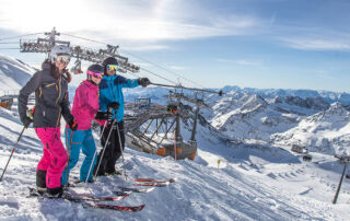 Skifahren am Gletscher